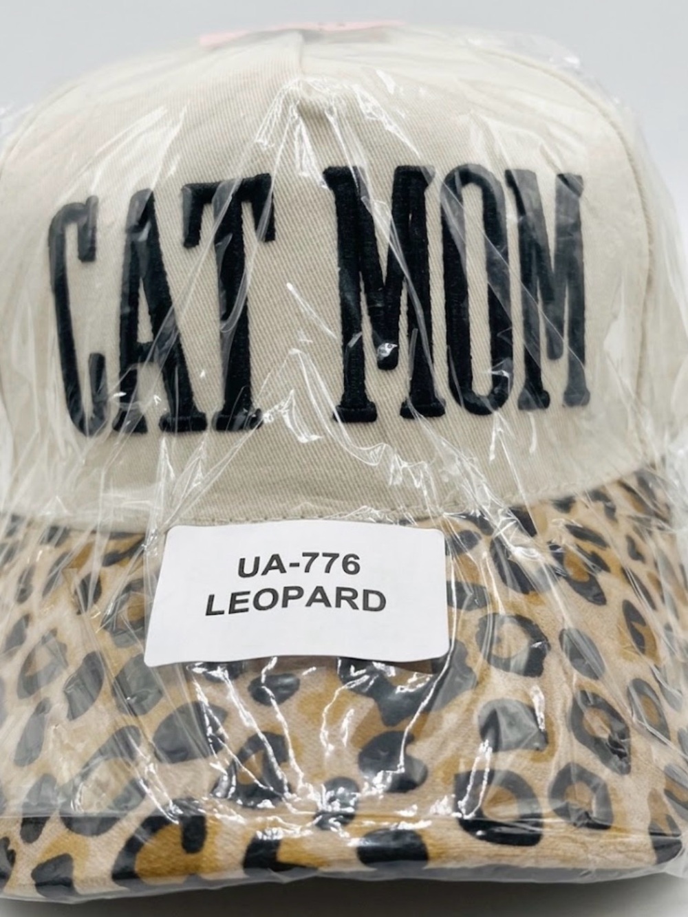 Zenana Outfitters CAT MOM Leopard Women’s Cap - Cream and Brown
